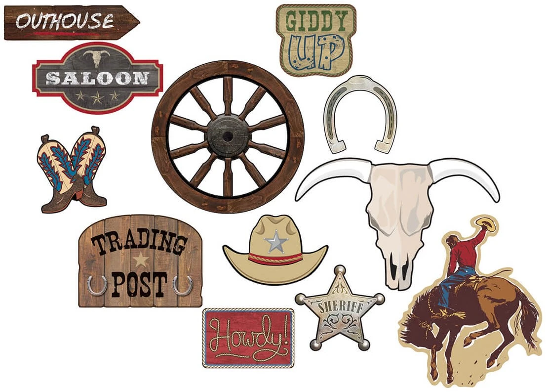 Overig Decoratie Figuren Western Cowboy (12st) 3 Overig Decoratie Figuren Western Cowboy (12st)