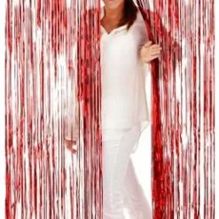 Overig Deurgordijn Folie 2x1mtr Rood