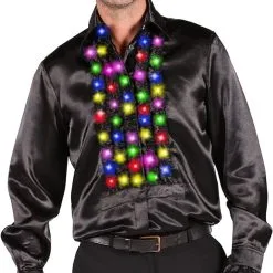 Overig Disco Ruches Blouse Zwart Met LED-Verlichting