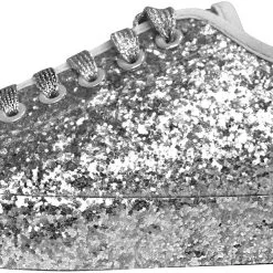Overig Glitter Sneaker Zilver Voor Dames