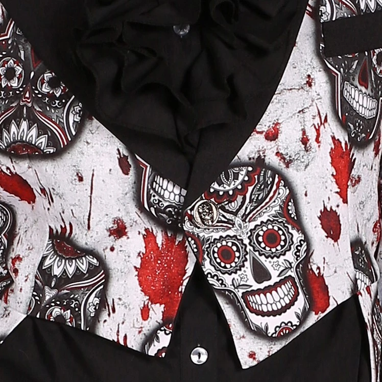 Overig Halloween Dames Slipjas Mexican Skull Black/White 5 Overig Halloween Dames Slipjas Mexican Skull Black/White - Afbeelding 3