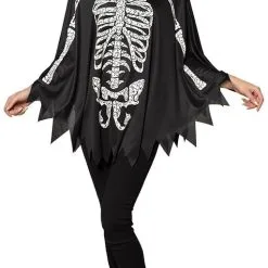 Overig Halloween Poncho Skelet