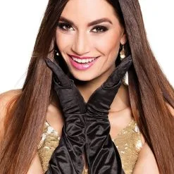 Overig Handschoenen Satijn Zwart -Kostuum Winkel handschoenen satijn zwart 2