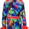 Overig Heren Carnavalsjas Colorful Leaves Luxe -Kostuum Winkel heren carnavalsjas colorful leaves luxe achterkant