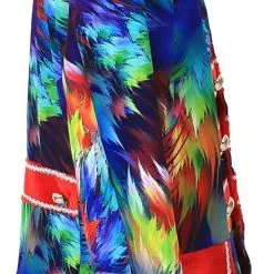 Overig Heren Carnavalsjas Colorful Leaves Luxe -Kostuum Winkel heren carnavalsjas colorful leaves luxe zijkant