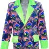 Overig Heren Carnavalsjas Neon Pauw -Kostuum Winkel heren carnavalsjas neon pauw