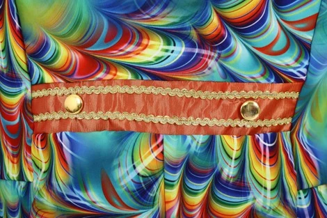 Overig Heren Carnavalsjas Orange Rainbow Feathers 6 Overig Heren Carnavalsjas Orange Rainbow Feathers - Afbeelding 4