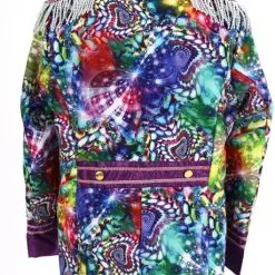 Overig Heren Carnavalsjas Purple Holographic Diamonds 8 Overig Heren Carnavalsjas Purple Holographic Diamonds -Kostuum Winkel heren carnavalsjas purple holographic diamonds achterkant
