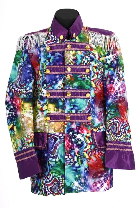 Overig Heren Carnavalsjas Purple Holographic Diamonds