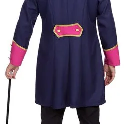 Overig Heren Carnavalsjas Uniform Donkerblauw/Fuchsia -Kostuum Winkel heren carnavalsjas uniform donkerblauw fuchsia 3