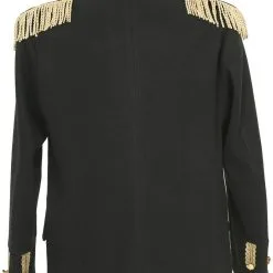 Overig Heren Carnavalsjas Zwart-Goud Luxe -Kostuum Winkel heren carnavalsjas zwart goud luxe achterkant