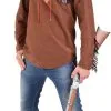 Overig Heren Cowboy Hemd Bruin Met Jeans -Kostuum Winkel heren cowboy hemd bruin met jeans