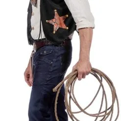 Overig Heren Cowboyvest Star -Kostuum Winkel heren cowboyvest star zijkant