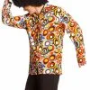 Overig Heren Disco Seventies Blouse Cirkels -Kostuum Winkel heren disco seventies blouse cirkels