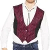 Overig Heren Gilet Paars Cowboy-Duivel -Kostuum Winkel heren gilet paars cowboy duivel