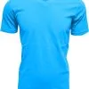 Overig Heren T-Shirt V-Hals Turquoise (Slim Fit) -Kostuum Winkel heren t shirt v hals turquoise slim fit