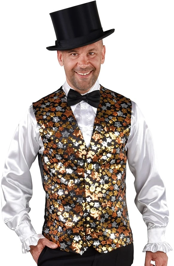 Overig Heren Vest Stars Pailletten (Goud-Zilver-Brons) 3 Overig Heren Vest Stars Pailletten (Goud-Zilver-Brons)