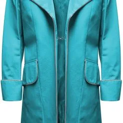 Carnavalsland Herenjas Turquoise Luxe Met Zilveren Piping