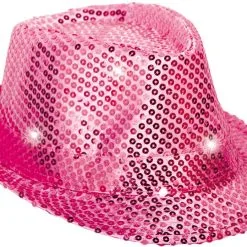Overig Hoed Disco Pailletten + Licht Pink