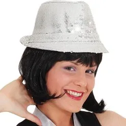 Overig Hoed Popstar Pailletten Zilver