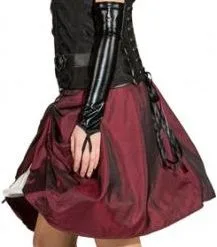 Overig Hoepelrok Steampunk Bordeaux Rood -Kostuum Winkel hoepelrok steampunk bordeaux rood 2