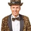 Overig Hoge Hoed Goud Pailletten Luxe -Kostuum Winkel hoge hoed goud pailletten luxe