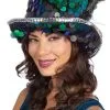 Overig Hoge Hoed Pauw Luxe Met Pailletten En Veren -Kostuum Winkel hoge hoed pauw luxe met pailletten en veren