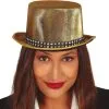 Overig Hoge Hoed Sparkle Goud 2 Overig Hoge Hoed Sparkle Goud -Kostuum Winkel hoge hoed sparkle goud