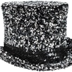 Overig Hoge Hoed Zilver Pailletten Luxe -Kostuum Winkel hoge hoed zilver pailletten luxe product