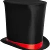 Overig Hoge Hoed Zwart Luxe (Extra Hoog) Met Rode Band -Kostuum Winkel hoge hoed zwart luxe extra hoog met rode band