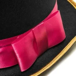 Overig Hoge Hoed Zwart Luxe Met Pink Band 7 Overig Hoge Hoed Zwart Luxe Met Pink Band -Kostuum Winkel hoge hoed zwart luxe met pink band 2