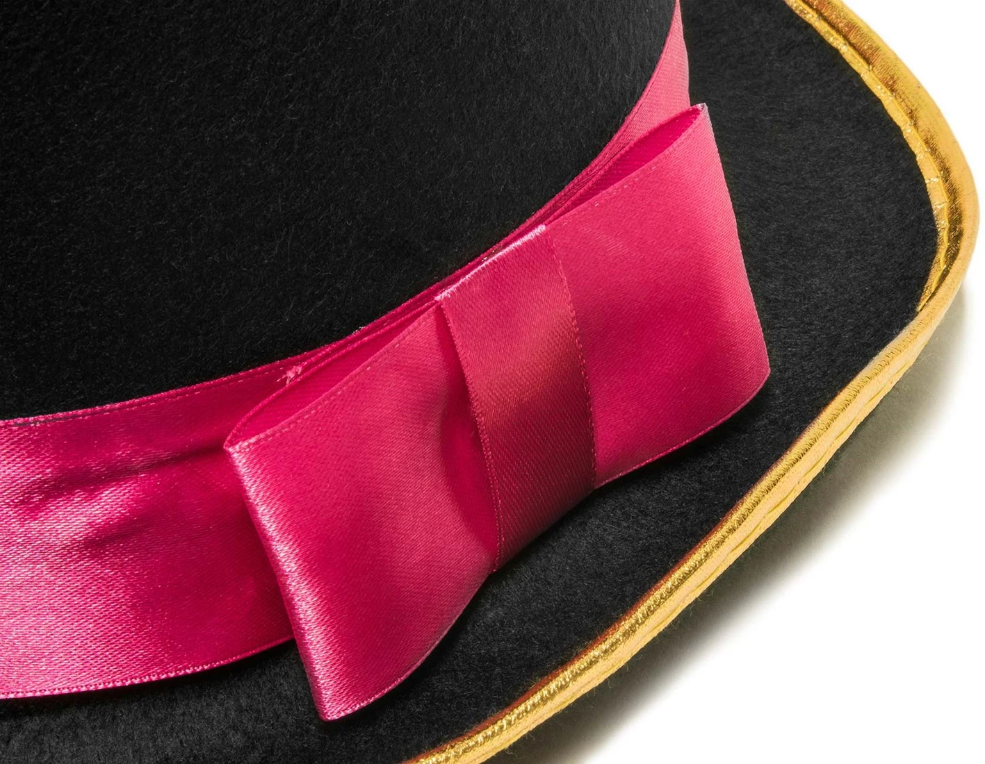 Overig Hoge Hoed Zwart Luxe Met Pink Band 4 Overig Hoge Hoed Zwart Luxe Met Pink Band - Afbeelding 2