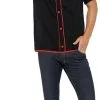 Overig Jaren 50 Bowling Shirt Zwart-Rood -Kostuum Winkel jaren 50 bowling shirt zwart rood