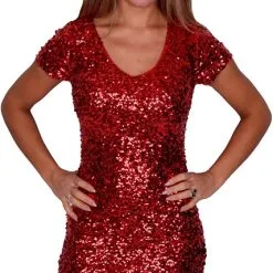Overig Jurkje Pailletten Diva Rood
