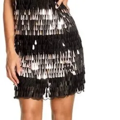 Overig Jurkje Pailletten Zwart-Zilver