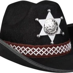 Overig Kinder Cowboyhoed Sheriff Zwart