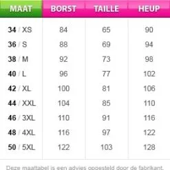 Overig Dames Showmantel Luxe Pink/Paars -Kostuum Winkel maattabel 1