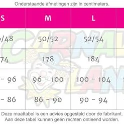 Overig Disco Blouse Funky Purple -Kostuum Winkel maattabel heren 200047