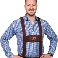 Overig Oktoberfest Blouse Heren Blauw-Wit