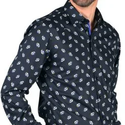 Overig Overhemd Heren Steek Blauw-Geel -Kostuum Winkel overhemd heren steek blauw geel zijkant