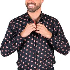 Overig Overhemd Heren Steek Rood-Wit -Kostuum Winkel overhemd heren steek rood wit 1