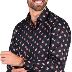 Overig Overhemd Heren Steek Rood-Wit -Kostuum Winkel overhemd heren steek rood wit 2