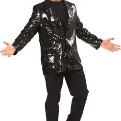 Overig Pailletten Jas Zwart