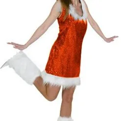 Overig Pailletten Jurkje Glitter+Beenwarmers Oranje