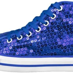 Overig Pailletten Sneakers Blauw -Kostuum Winkel pailletten sneakers blauw zijkant
