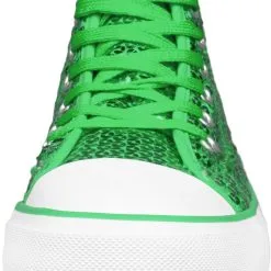 Overig Pailletten Sneakers Groen 7 Overig Pailletten Sneakers Groen -Kostuum Winkel pailletten sneakers groen voorkant