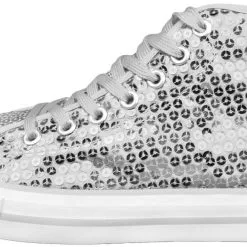 Overig Pailletten Sneakers Zilver -Kostuum Winkel pailletten sneakers zilver zijkant