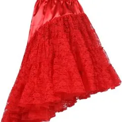 Overig Petticoat Met Kant Luxe Rood