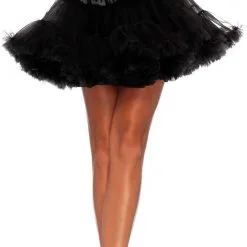 LEG AVENUE Petticoat Zwart Luxe Plus Size (2 Laags)