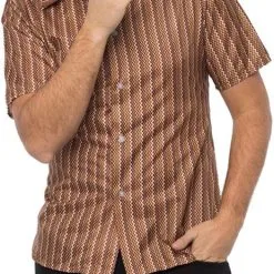 Overig Retro Seventies Shirt Bruin